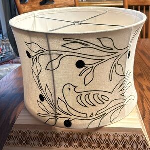 Bird Embroidered Lamp Shade